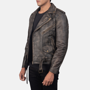 Stylish Men's Genuine <b>Leather</b> <b>Jacket</b> with <b>Long</b> Sleeve Latest Design High Quality Best Popular Style New Condition - Product Image 2