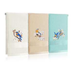 Serviettes de bain d'hôtel de luxe 100% coton brodées, séchage rapide, haute qualité, tricotées, avec logo personnalisé, prix usine - Product Image 1