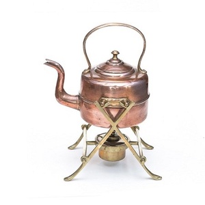 Bouilloire à thé en cuivre et en laiton avec bouilloire à eau chauffante de forme ronde de qualité exclusive pour les ustensiles de cuisine à la maison - Product Image 5