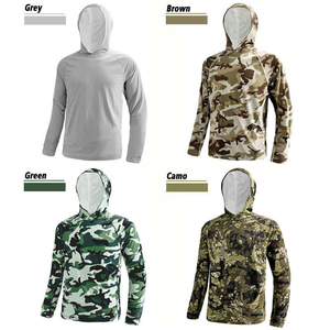 Sweat à capuche à manches longues personnalisé, chemise de pêche, gris clair, unisexe, respirant, séchage rapide, UPF 50, imprimé par sublimation, performance en plein air - Product Image 2