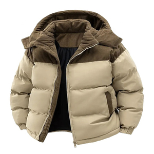 Chaqueta acolchada para hombre de alta calidad al por mayor, abrigo grueso y cálido de invierno, cortavientos con capucha y bolsillos, chaqueta gruesa y cálida Unisex - Product Image 1