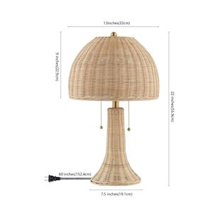 Lampe de table en rotin de haute qualité pour la décoration de la maison vente en gros d'osier à la main au design moderne fabriqué au Vietnam - Product Image 2