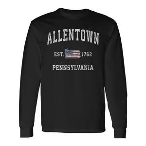 Maglietta a Maniche Lunghe Unisex per Adulti Allentown Pennsylvania, Girocollo, Promozionale - Product Image 1