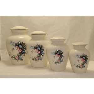 Nueva urna de cremación de Metal con diseño impreso de colibrí, urna funeraria de cremación para adultos con estampado blanco brillante para un ser querido - Product Image 4