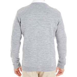 Cardigan d'hiver gris chiné pour hommes - Product Image 2