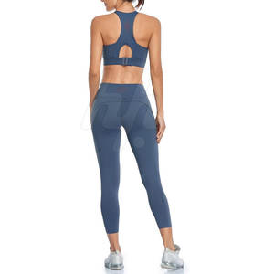 Conjunto de Yoga para mujer, mallas de entrenamiento de cintura alta y sujetador, novedad, venta al por mayor - Product Image 2