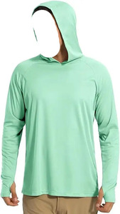 เสื้อตกปลามีฮู้ดสำหรับผู้ชายดีไซน์ใหม่ UPF 50 + พร้อมแผ่นป้องกันใบหน้าเสื้อตกปลาพิมพ์ลายได้ตามต้องการ - Product Image 3
