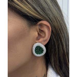 Boucles d'oreilles en diamant taille émeraude en or 14k, 18k ou or rose - Product Image 4