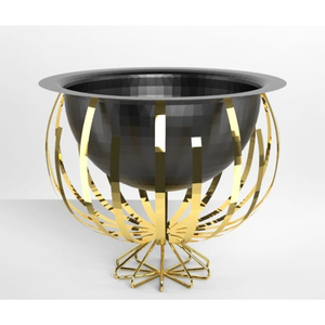 Round Restaurant Wholesale Metal Pattern Chaffing Dishes Hot Pot Dishes for Ramadan-Themed <b>Buffet</b> <b>Warmer</b> by Indian Metal World - Product Image 6