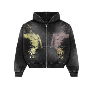 <b>Men's</b> 500gsm Heavyweight Pullover <b>Hoodie</b> 100% Cotton <b>Black</b> Blank Fleece Custom Oversized Sweatshirt Factory Direct Basics <b>Hoodie</b> - Product Image 6