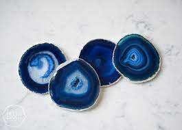 ชุดที่รองแก้วอาเกตสีฟ้าขัดเงาดีไซน์เป็นเอกลักษณ์สำหรับงานแต่งงานที่บ้านและโอกาสพิเศษในราคาไม่แพง - Product Image 4