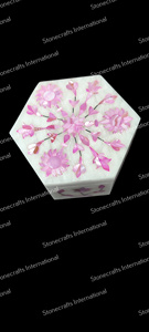 Exporter Quality Handmade Custom Shape Marble Jewellery Box with <b>Mother</b> <b>of</b> <b>Pearl</b> Accents Available at Wholesale Price - Product Image 4
