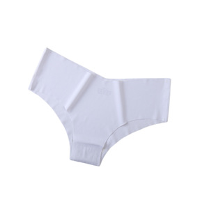 Custom Logo Seamless <b>Women</b> Panties Low Waist Traceless Ice <b>Silk</b> No Show V-Shape Bonded <b>Underwear</b> - Product Image 2