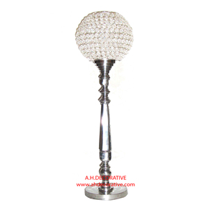 Bougeoir fait main en métal plaqué or avec support en aluminium fini brillant pour la décoration de la maison du salon - Product Image 6
