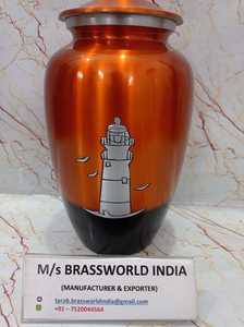 American Style High Quality Factory Direct Metal Cremation Urn Brassworld India <b>Funeral</b> <b>Supplies</b> - Product Image 4
