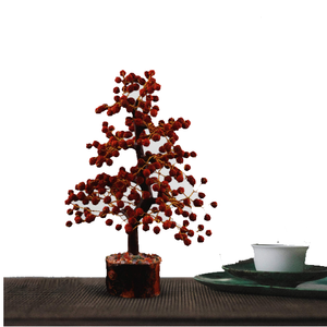 ต้นไม้พลอยชีวิตต้นไม้ rudraksha ลูกปัด300สำหรับพลอยคริสตัลบอนไซเงินทองต้นไม้เพื่อความโชคดีสำหรับการตกแต่งของขวัญ - Product Image 5