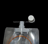 Pochettes transparentes à bec verseur pour boissons, en PET, VMPET, PE, haute barrière, taille personnalisée, qualité alimentaire, MOQ 20 000 pièces, pour emballage de jus et de boissons