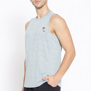 Vente en gros de débardeur sans manches 100% coton pour hommes gilet tricoté sportif course à pied Gym logo personnalisé imprimé décontracté séchage rapide - Product Image 4
