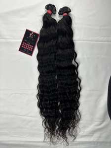 Venta al por mayor de extensiones de cabello de queratina probada cabello humano dibujado doble puntas planas cabello rizado indio 100% sin procesar - Product Image 4