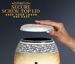 Urna cruzada trascendente-urnas de cremación grandes para cenizas humanas adultos hombres/mujeres urnas decorativas para cenizas adulto hombre/mujer - Product Image 3