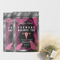 Thé aux feuilles de framboisier rouge personnalisé, marque privée, meilleur thé aux herbes pour l'équilibre hormonal, thé pour femmes