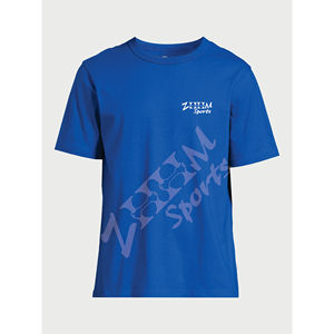 Camiseta de cuello redondo de algodón 100% para hombre, Camiseta lisa de 220 gramos de alta calidad, estilo informal, logotipo frontal, patrón sólido, ecológico, rápido - Product Image 1