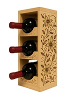 Meuble de maison moderne écologique à assembler soi-même, porte-verres à vin en pin massif à trois niveaux, porte-verres à vin en bois naturel