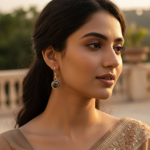 Pendientes de Cuarzo Ahumado Chapados en Oro de 18K para Mujer, Joyería Elegante para Bodas - Product Image 2