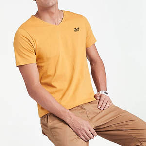 Ropa de calle para hombres, ropa deportiva e informal en diferentes estilos, camisetas para hombres, cómodas y transpirables, camisetas teñidas lisas para hombres - Product Image 3