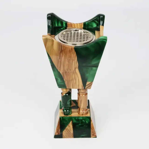 Quemador de Incienso de Madera de Acacia EPOXY, Bakhoor Ecológico, Regalo Religioso para Eid y Ramadán, Estilo Árabe - Product Image 6