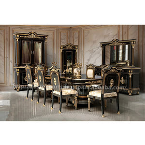 Ensemble de table à manger de style classique ensemble de table à manger huit places meubles de salle à manger en bois de teck sculpté à la main - Product Image 1