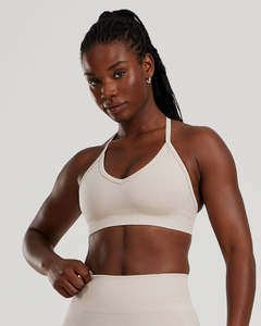 บราตาข่ายปักลูกปัดแบบกลับด้านได้ คอวีลึก พร้อมลายพิมพ์และลายเรียบ รองรับทรงได้ดี เหมาะสำหรับโยคะ - Product Image 1