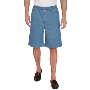 Short en jean d'été pour homme Short en jean à jambes larges bleu Mode de rue La coupe décontractée quotidienne est ample et confortable. - Product Image 2