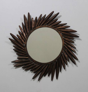 Espejo de pared moderno de latón AK con acabado antiguo, diseño de marco atractivo, espejo decorativo para decoración de Hotel/adornos para el hogar - Product Image 1