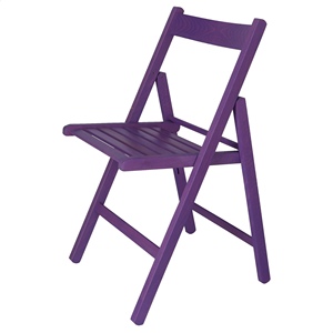 WELL HOME Chaise de jardin BAS en bois de hêtre finition lilas 43x47x79 cm - Product Image 1