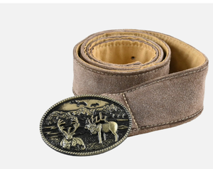 Nouveaux hommes bavarois Antique-Look Lederhosen cuir marron CowSplit pantalon avec broderie taille moyenne toutes les tailles pour Oktoberfest - Product Image 2