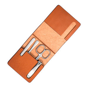 Coupe-ongles sur mesure, ciseaux, limes à ongles, ensemble de manucure professionnelle 4 pièces avec pochette en cuir Pu - Product Image 1