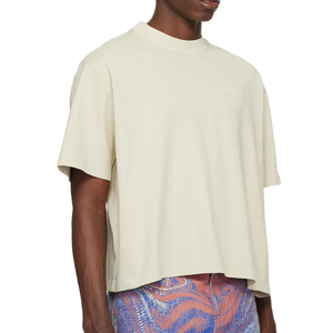 OEM Custom <b>Logo</b> High Men's Cropped t Shirt Heavyweight Oversized Custom Boxy Fit Crop T-shirt Blank Cotton Streetwear t Shirt - Product Image 6