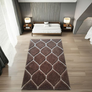 Tapis en laine touffeté moderne à poils longs, motif abstrait, boucle de poils, antidérapant, rembourré, 15 mm d'épaisseur, support en latex, ensembles de tapis pour la maison - Product Image 1