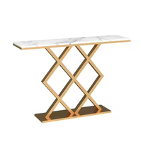 Table basse en métal de qualité supérieure avec dessus en marbre Table d'appoint de luxe pour salon et salle à manger meubles artisanaux indiens