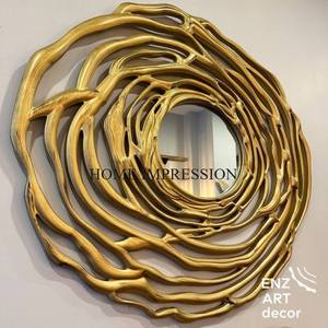 Modern Creative <b>Art</b> Most Fancy Unique Designer High Standard Quality Round Shape <b>Wall</b> Decorative <b>Mirror</b> Supplies From India - Product Image 6