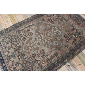 Alfombra de 4.2x6.6 pies, Alfombra Turca Vintage, Alfombra Geométrica Marrón Verde - Product Image 2