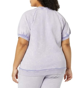 2024 Trending Acid Washed Biker Shorts Conjunto de 2 piezas Jersey de gran tamaño Camiseta Jogger Conjuntos cortos para mujer Chándal corto de verano S - Product Image 4