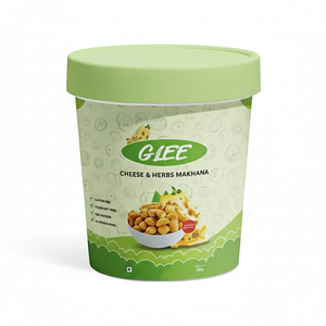 Makhana aux fromages et herbes, premium, grillé, salé, doux, faible en gras, dans une pochette en papier écologique, 30g - Product Image 1