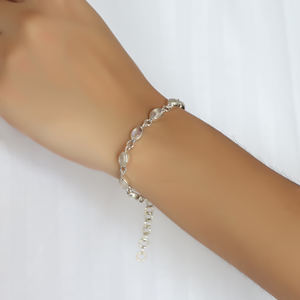 Bracelet pour femme en argent sterling 925, style bohème, élégant - Cadeau pour elle, bijoux en argent faits à la main - Product Image 5