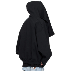 Sudadera con Capucha de Algodón 100% para Hombre, Estilo Vintage Lavado al Ácido, con Logotipo Personalizado, Pedrería, Tela Ecológica, Estilo Urbano, Capucha Doble - Product Image 4