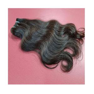 Grade 12A Virgin Brazilian Remy Indian <b>Hair</b> <b>Extensions</b> 30 Inches Soft Wholesome Raw Material Cuticle Aligned Natural Wave - Product Image 2