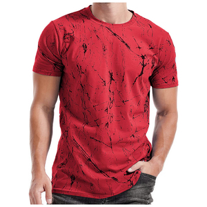 Camiseta de manga corta ajustada personalizada para hombre, 100% algodón, poliéster, punto de alta calidad, impresión de alta calidad, opciones OEM - Product Image 2