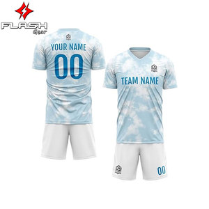 เสื้อฟุตบอลคอวีโพลีเอสเตอร์สำหรับผู้ใหญ่100% พิมพ์ซับลิเมชัน - Product Image 2