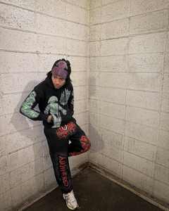 Logo de broderie personnalisé de qualité supérieure sweats à capuche lavés à l'acide streetwear sweat à capuche avec fermeture éclair complète imprimé polaire lourde délavé au soleil - Product Image 2